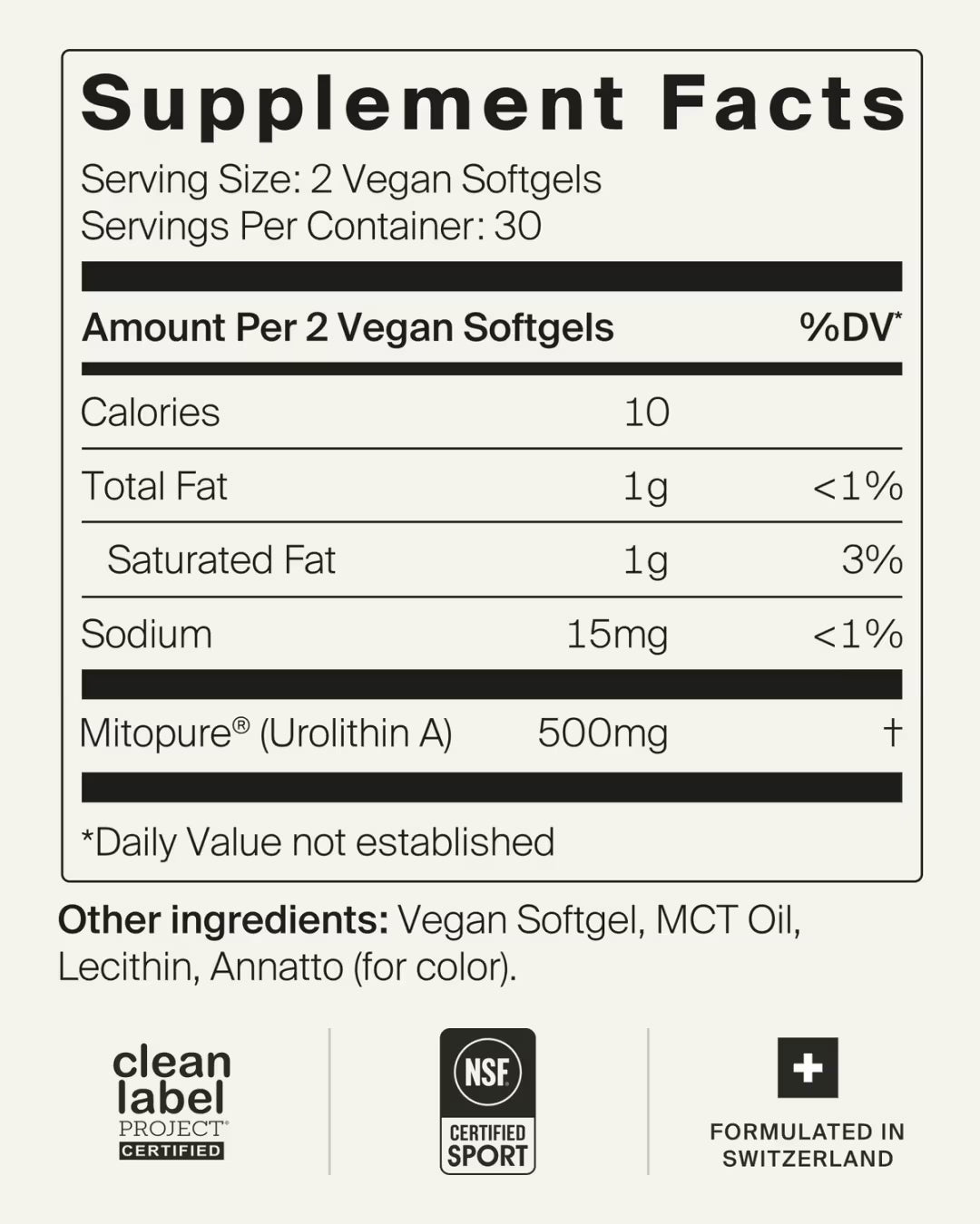 Mitopure Softgels Urolithin A