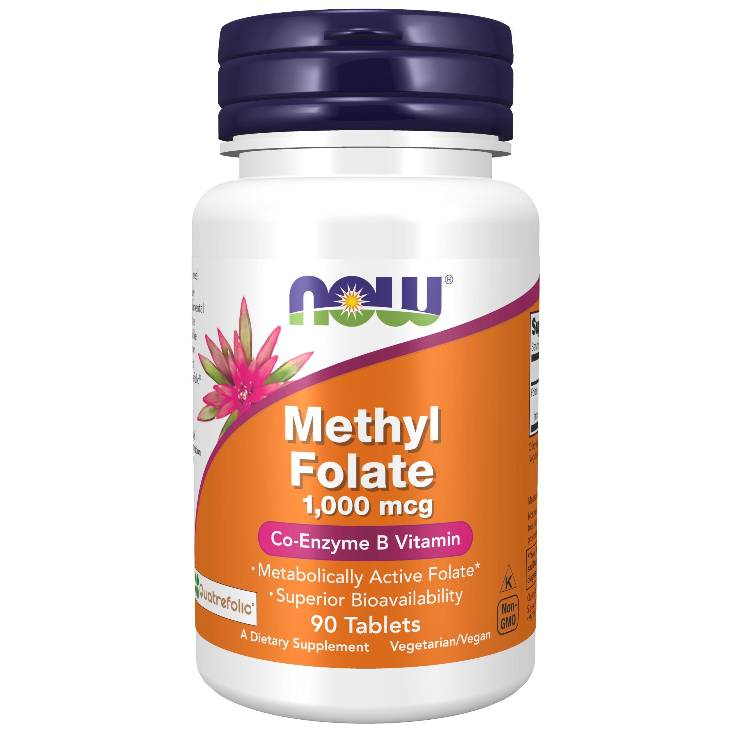 NOW Methyl Folate 1,000 mcg – 90 Tablets